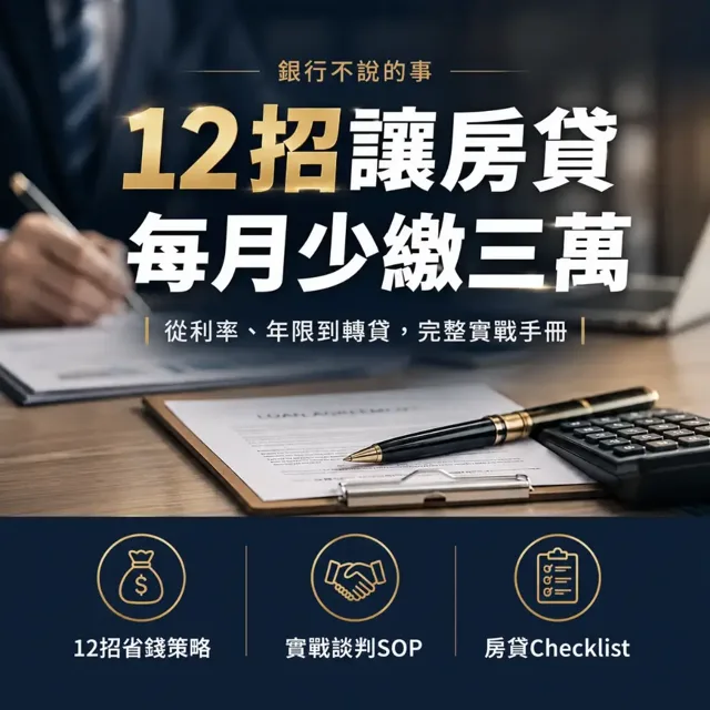 銀行不說的事:12招讓房貸每月少繳三萬元 封面