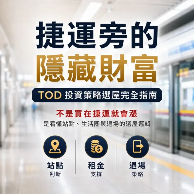 捷運旁的隱藏財富:TOD選屋指南 封面